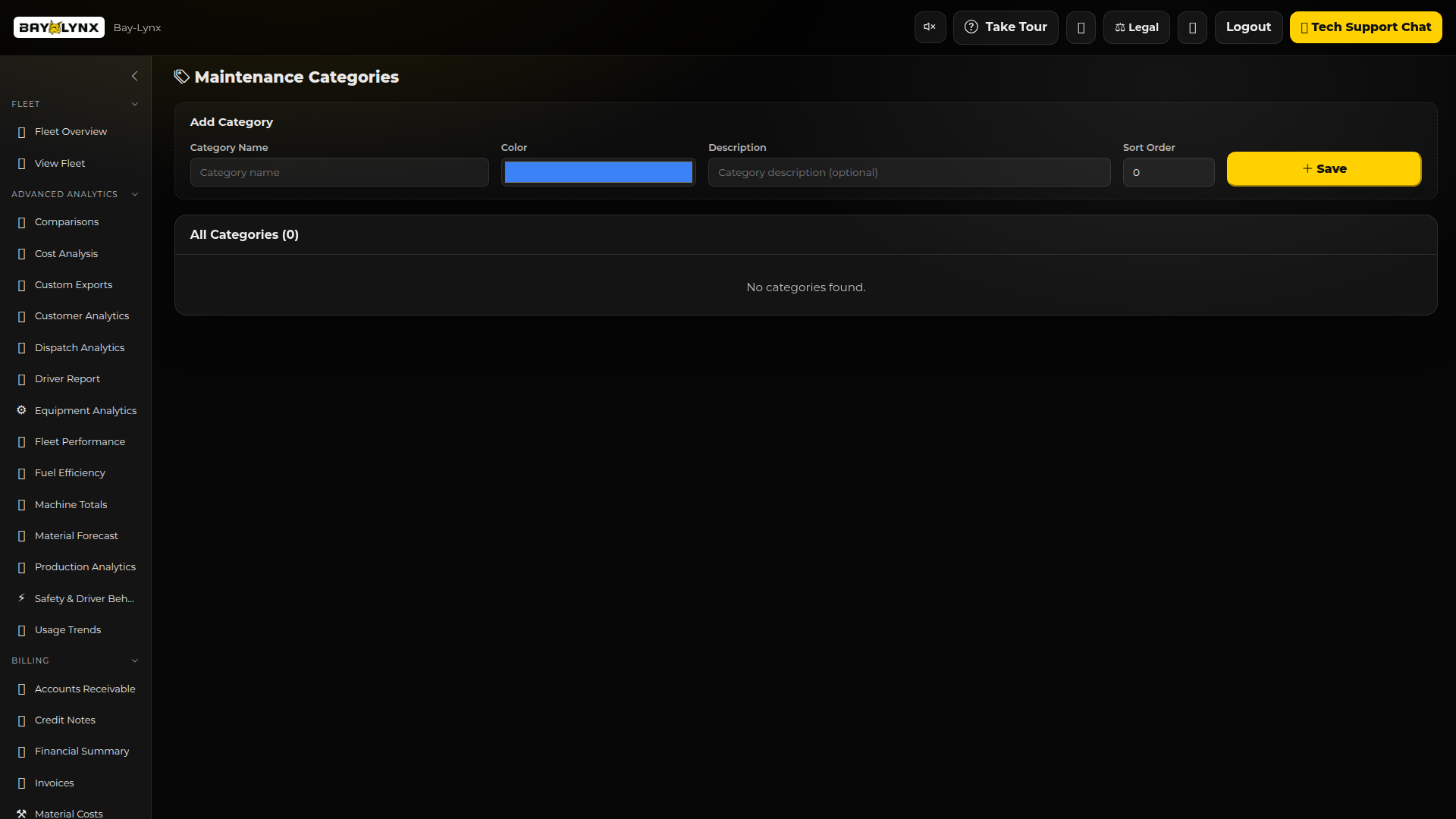Maintenance Categories
