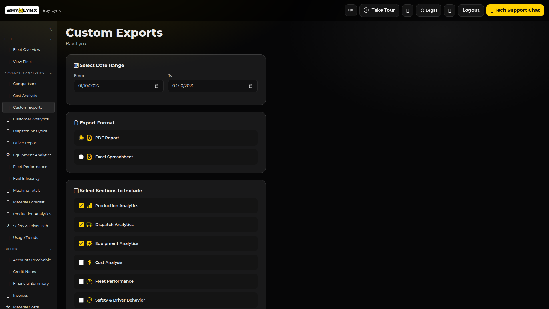 Custom Exports